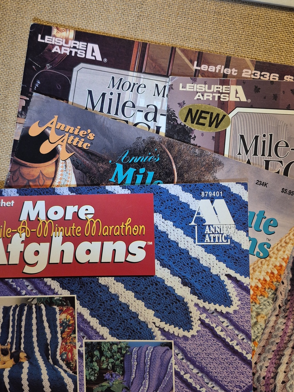 Vintage 1990's Lot Of 4 Mile-A-Minute Crochet Pattern Booklets - Picture 14 of 14